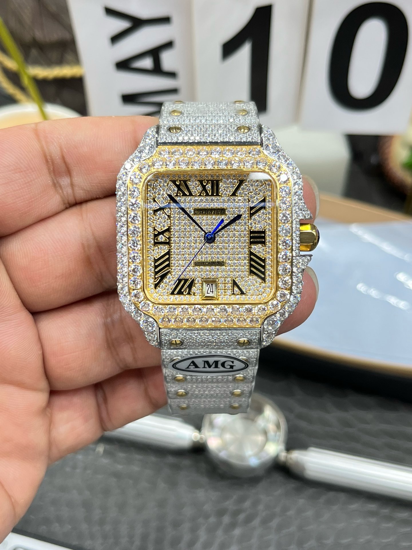 Cartier Iced Out Watch #001 Cartier Iced Out Watch #001